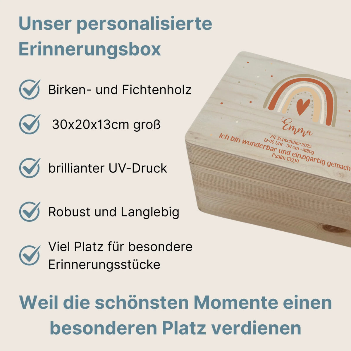 6Personalisiertes Christliche Erinnerungsbox mit den Vorteilen
