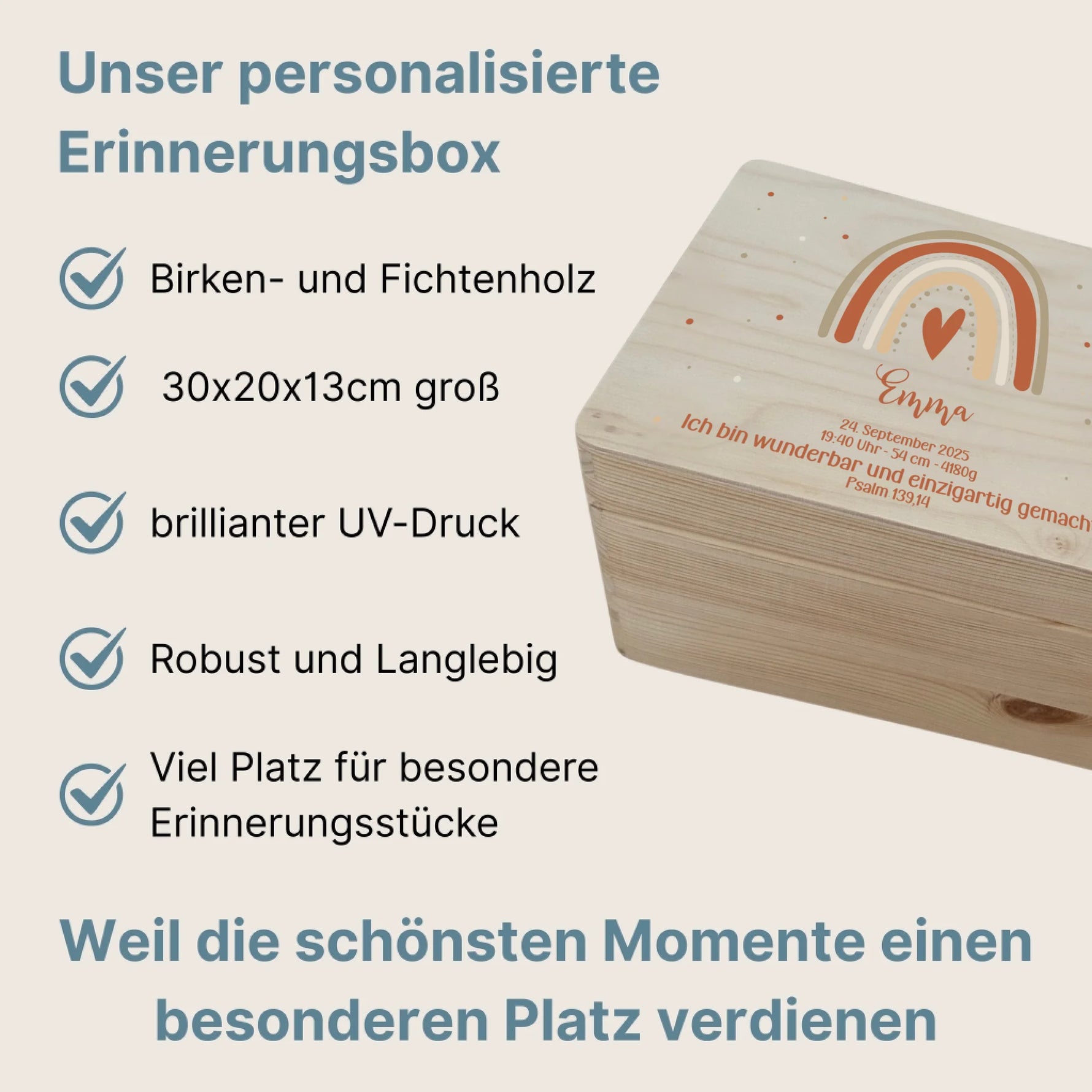 6Personalisiertes Christliche Erinnerungsbox mit den Vorteilen