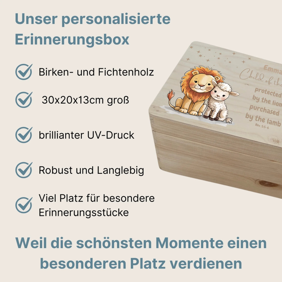 6Personalisiertes Christliche Erinnerungsbox mit den Vorteilen
