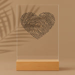 Personalisierter Acrylaufsteller mit Holzsockel, christliche Deko und Geschenkidee, stilvoll mit Palmenschatten