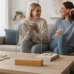 Personalisierter Acrylaufsteller mit Holzsockel, christliche Deko und Geschenkidee, stilvoll für eine Freundin