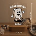 Personalisiertes LED Nachtlicht Christliche Deko und Geschenk Kinderzimmer Schnuller und Decke