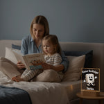 Personalisiertes LED Nachtlicht Christliche Deko und Geschenk Kinderzimmer Mutter liest Bibel vor