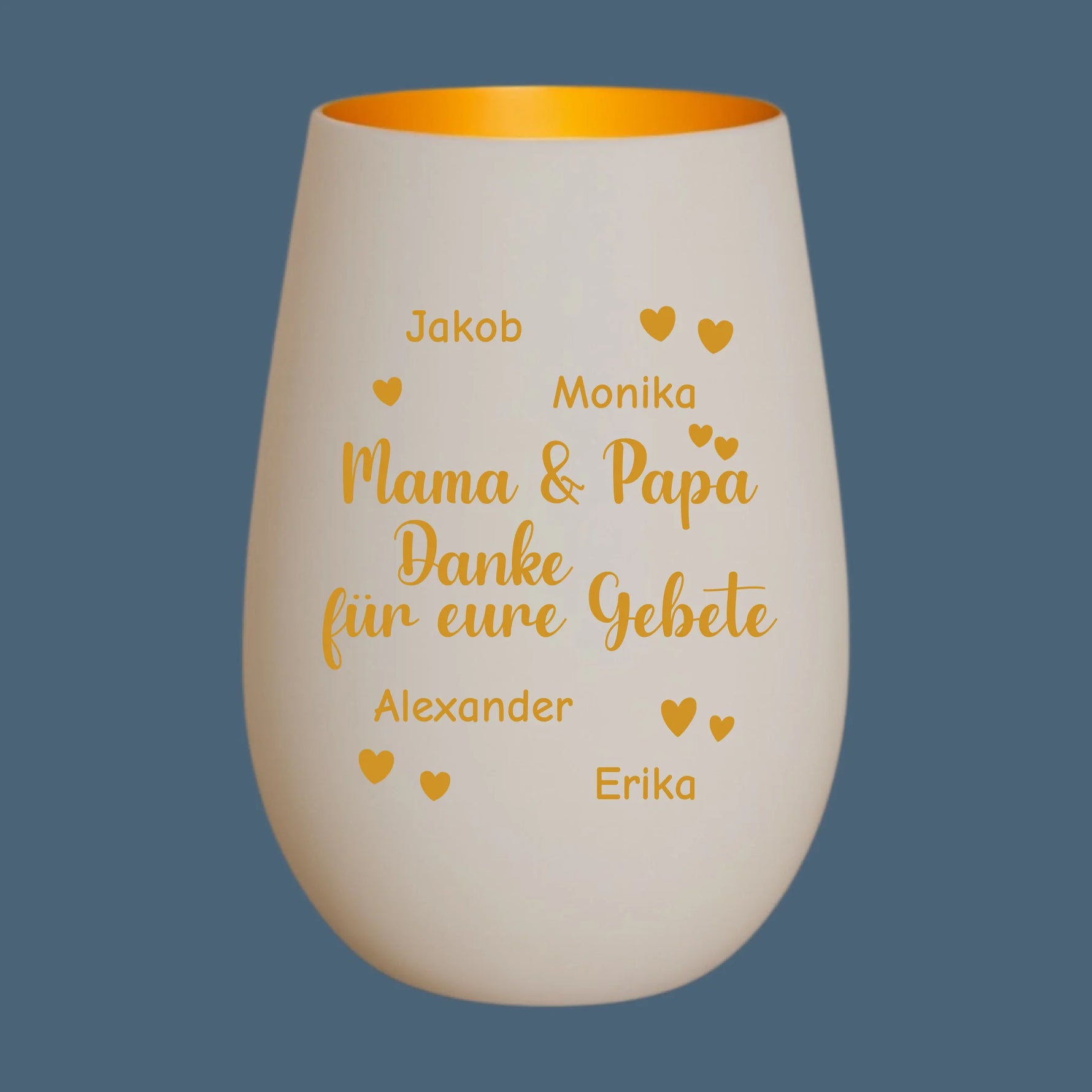 Produkt Windlicht Weiß _ Gold