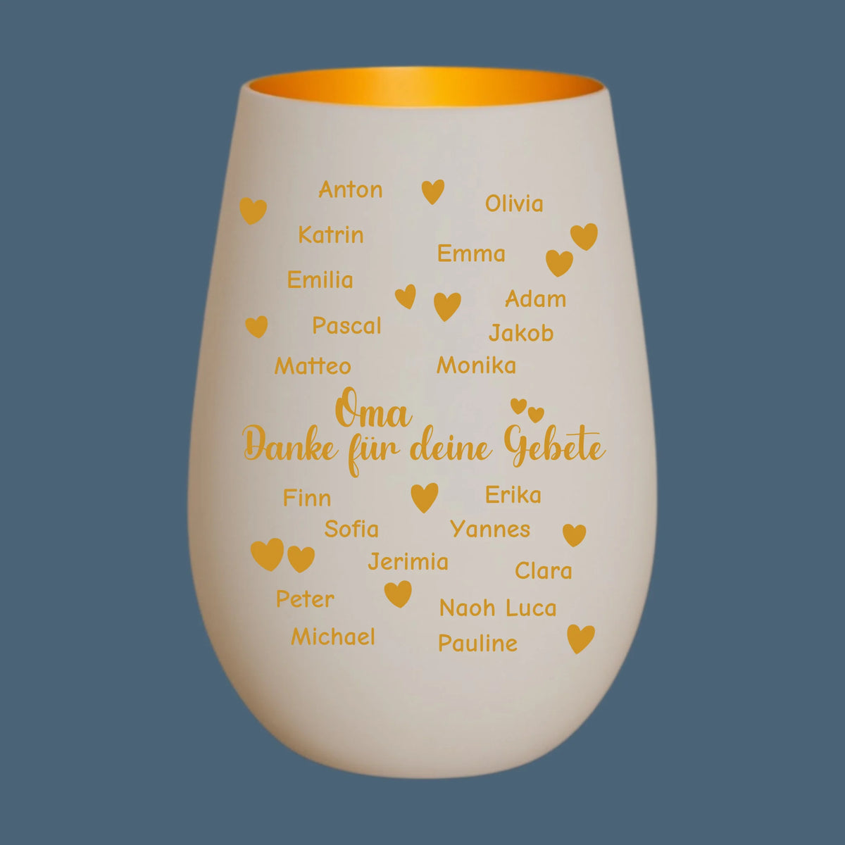 Produkt Windlicht Weiß _ Gold