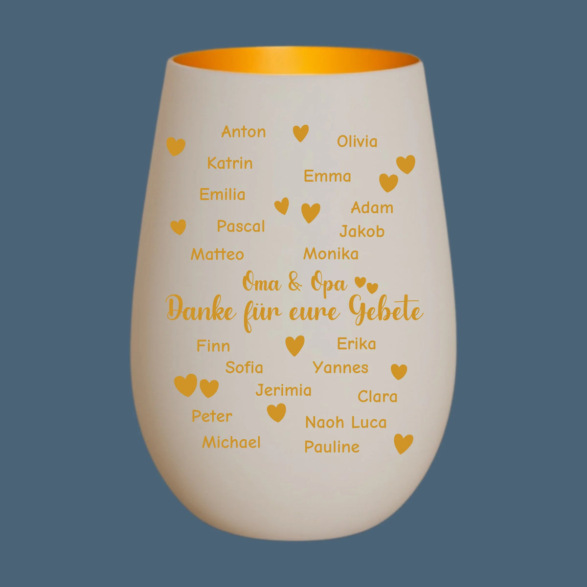 Produkt Windlicht Weiß _ Gold