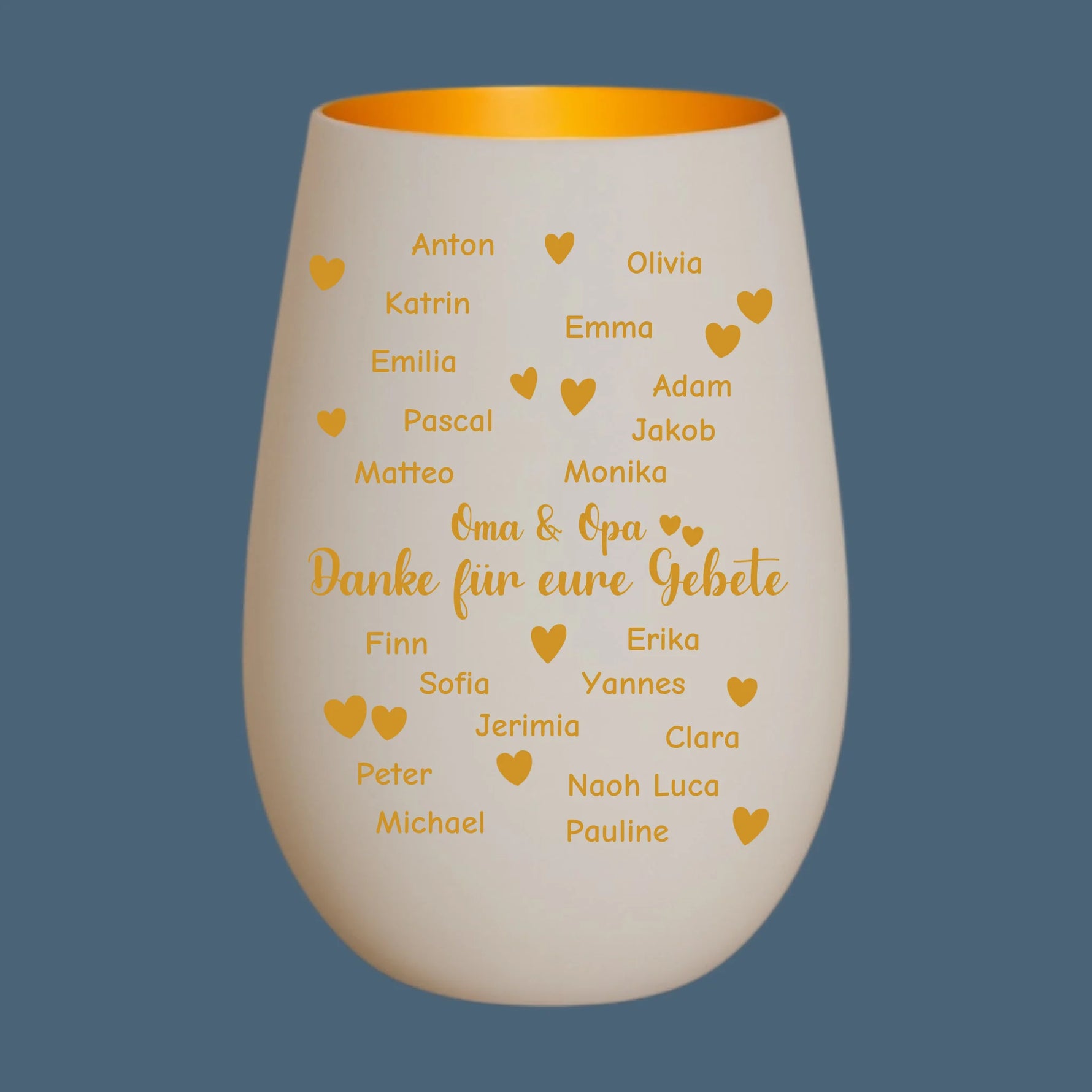 Produkt Windlicht Weiß _ Gold