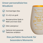 Produktbeschreibung Windlicht Weiß Gold