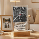 Personalisierter Acrylaufsteller mit Holzsockel, christliche Deko und Geschenkidee, stilvoll als Taufgeschenk