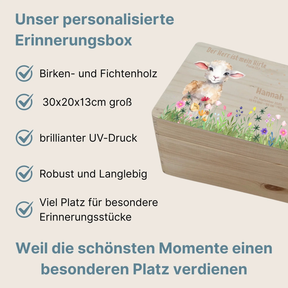 6Personalisiertes Christliche Erinnerungsbox mit den Vorteilen