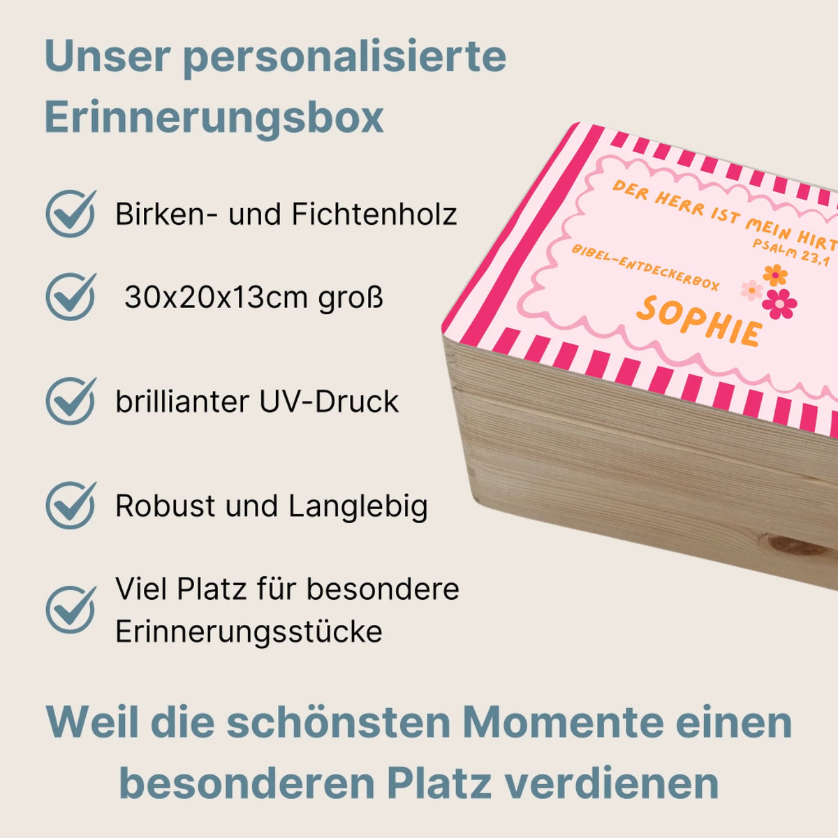 6Personalisiertes Christliche Erinnerungsbox mit den Vorteilen