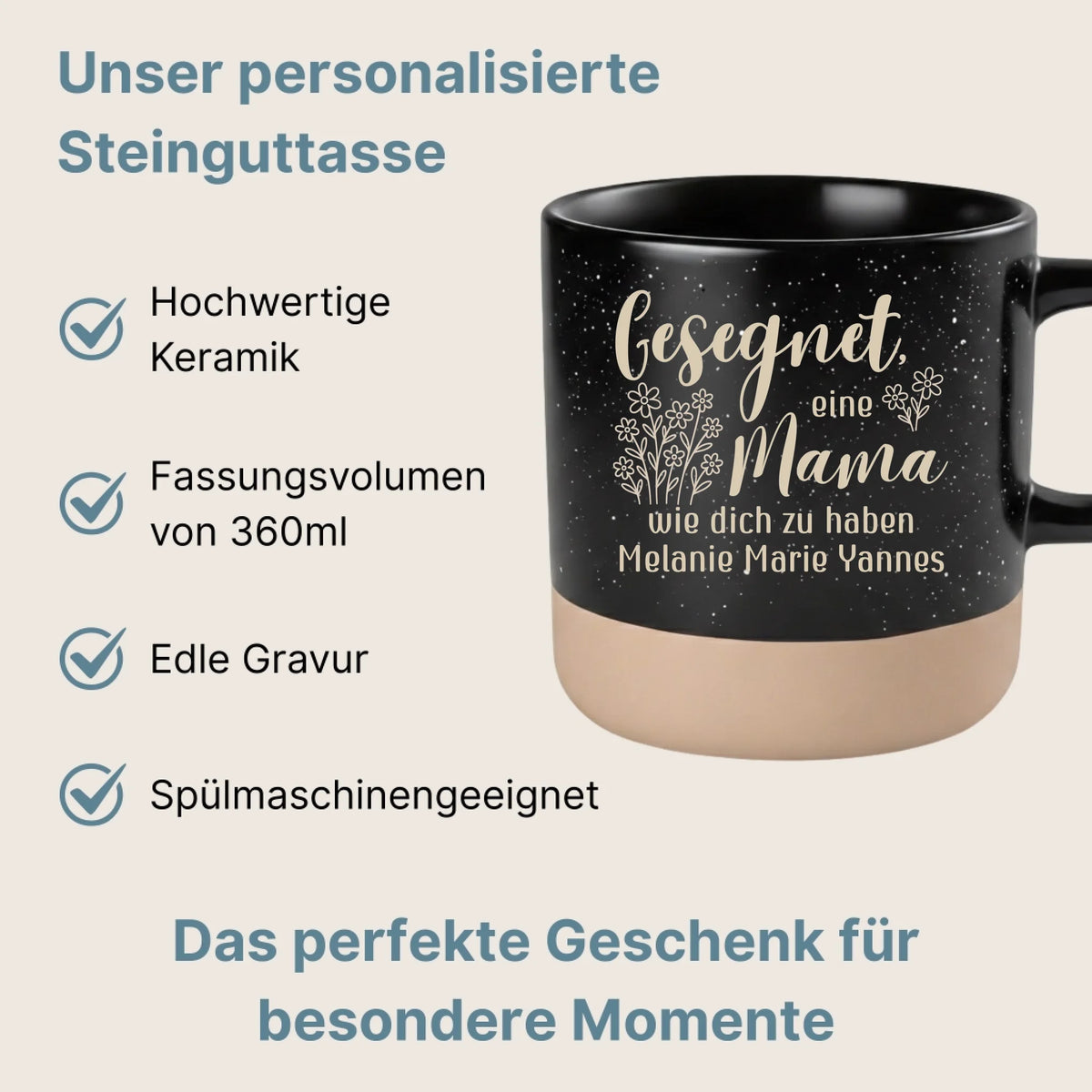 Produkt Mockups Steinguttasse