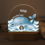 Personalisiertes LED Nachtlicht Christliche Deko und Geschenk Baby Decke und Schnuller
