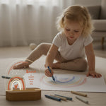 Personalisiertes LED Nachtlicht Christliche Deko und Geschenk Kind malt