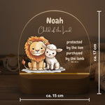 Personalisiertes LED Nachtlicht Christliche Deko und Geschenk Größenangabe