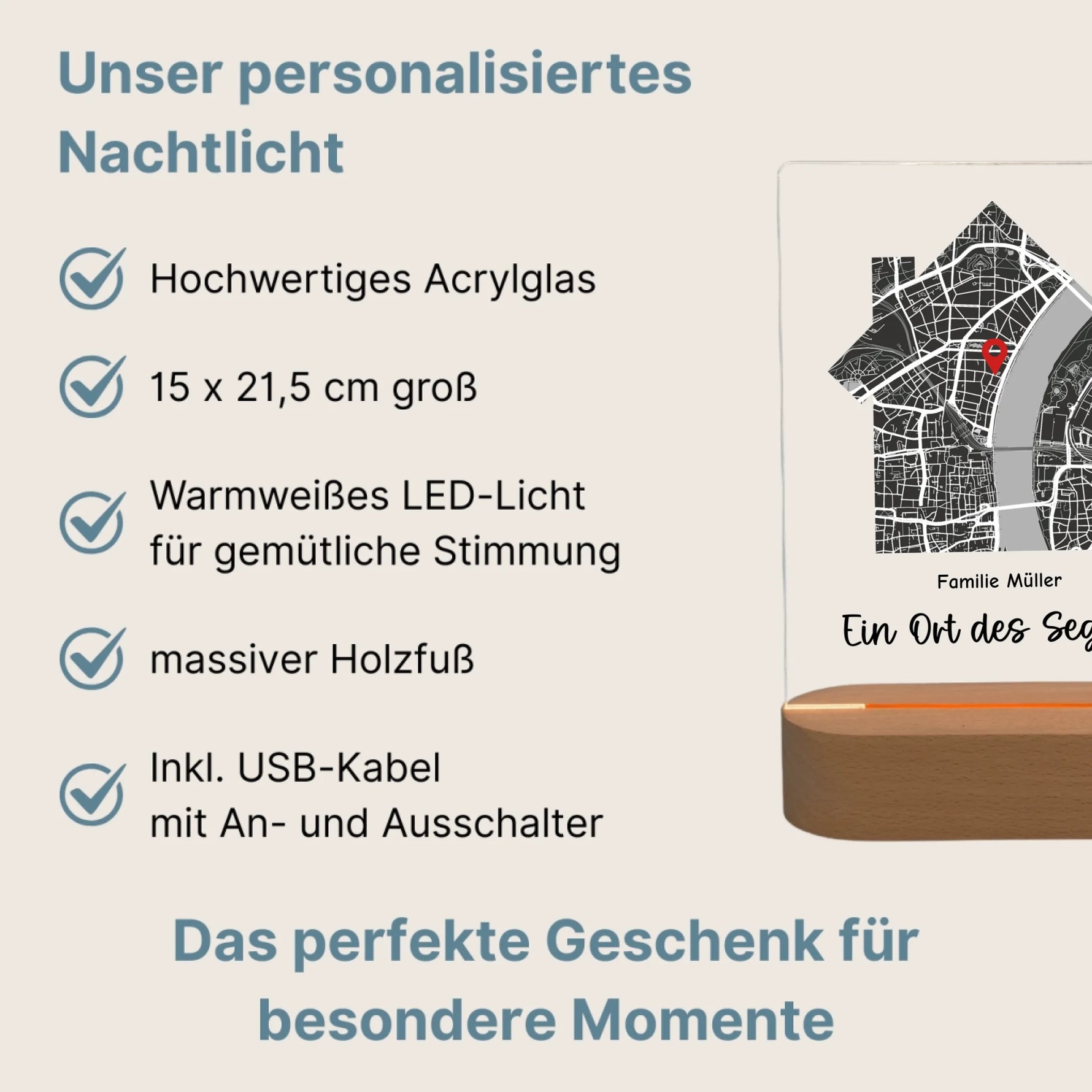 Personalisiertes LED Nachtlicht Christliche Deko und Geschenk Vorteile
