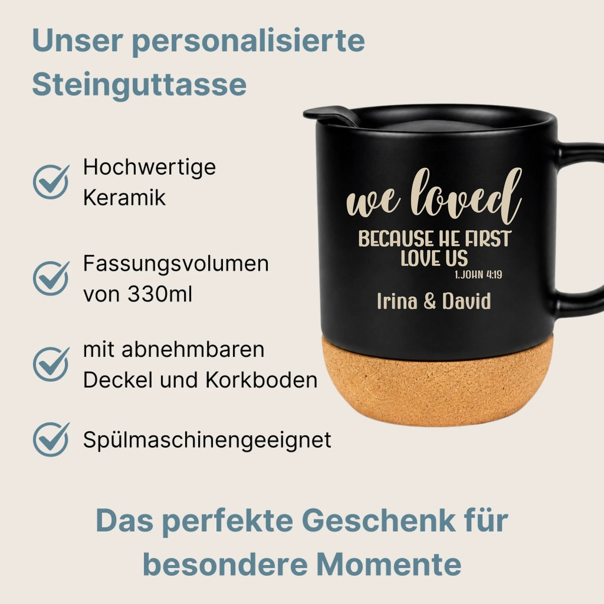Keramiktasse mit Kork und Deckel (4)