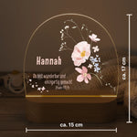 Personalisiertes LED Nachtlicht Christliche Deko und Geschenk Größenangabe